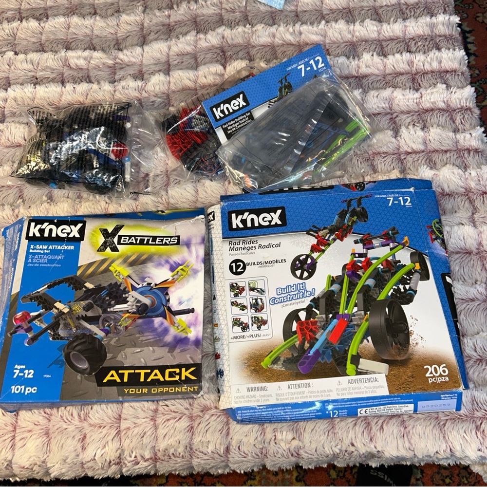 K'nex 2 Items X Battlers & Rad Rides Boxes Are Damaged, Never Opened
